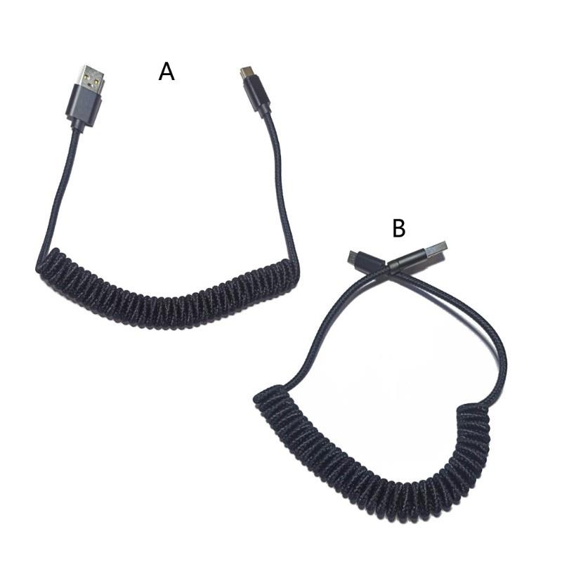 HSV Type C Micro Coiled Cable Wire Mechanical Keyboard GH60 USB Cable Type-C Cable
