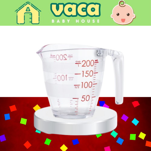 (HCM) Cốc đong YOKO nhựa định lượng 200ml dung dịch chia vạch dụng cụ đo lường nhà bếp thông minh