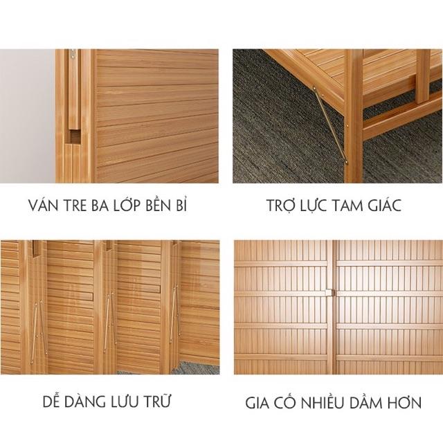 Giường Tre Gấp Gọn, Giường xếp Văn Phòng Đa Năng Cỡ 80Cm