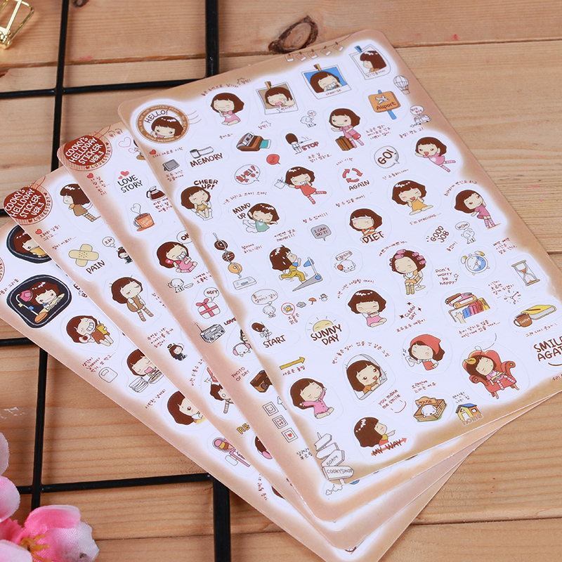 Bộ 5 tấm sticker Cooky's Helloday