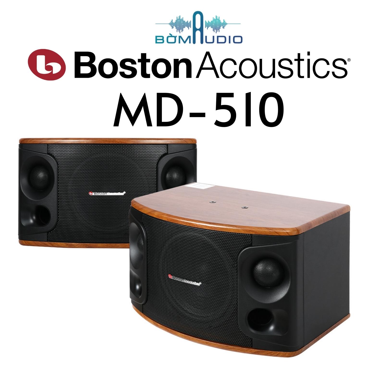 BOSTON ACOUSTICS MD510 | Loa Nghe Hát Karaoke Chuyên Nghiệp - Loa 3 Đường Tiếng - Bass 25cm - Loa Treb/Mid 76mm - Độ Nhạy 92dB x 8 ohm - Công suất 200W | Hàng Chính Hãng _ Mới 100%