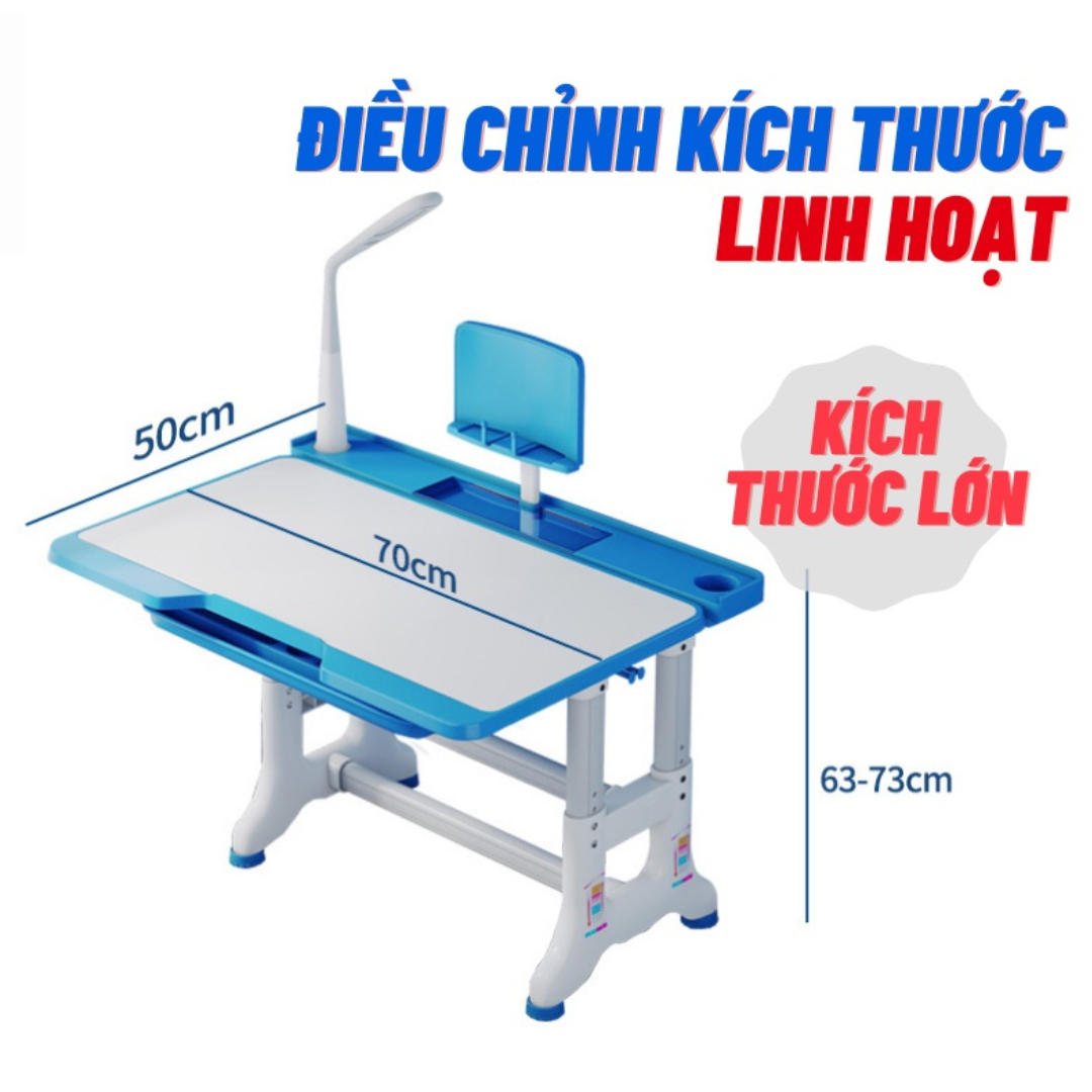 Bộ bàn ghế học sinh chống cận chống gù bàn thông minh có điều chỉnh chiều cao góc nghiêng có giá sách ngăn kéo B05