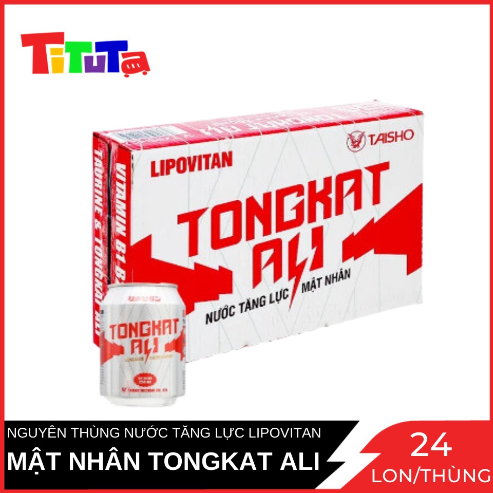 Thùng 24 lon 250ml Lipovitan Tongkat Ali - Nước Tăng Lực Mật Nhân