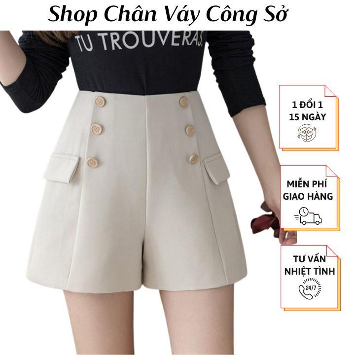 Quần Short Nữ Lưng Cao Dáng Đẹp Hàng Thiết Kế Trẻ Trung Chuẩn Phong Cách Ulzzang Hàn Quốc