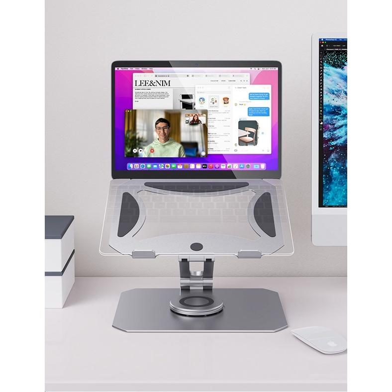 Giá đỡ Laptop, Macbook Nhôm chính hãng chân đế xoay 360 độ cho máy 11 - 16 inch.