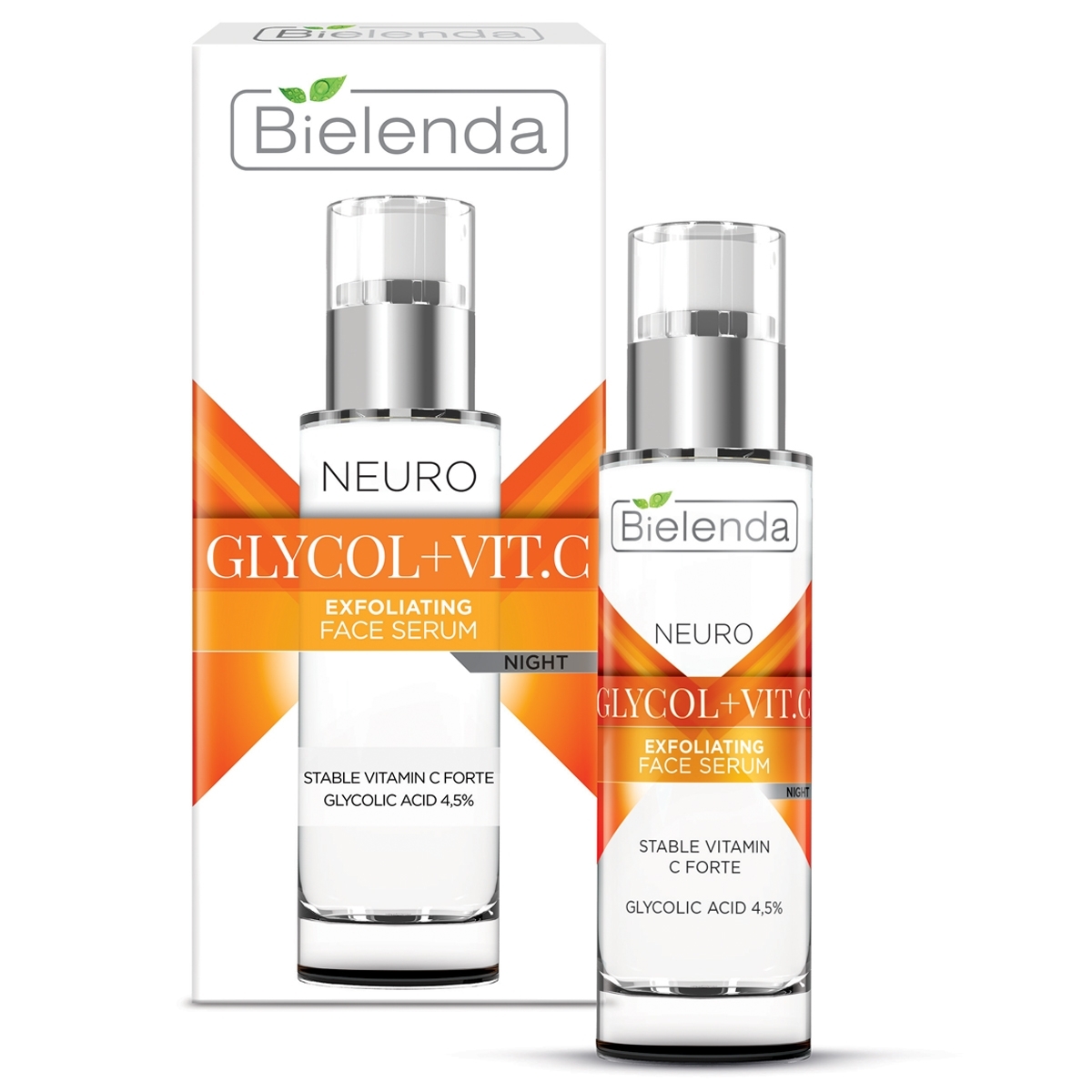 Tinh chất sáng da Bielenda Neuro Glycol Vit.C Exfoliating Face Serum Night - 30ml