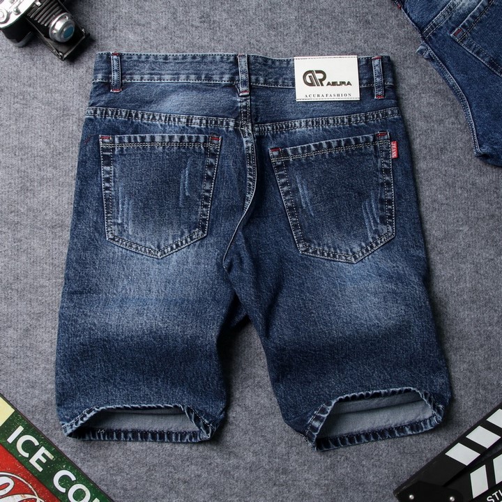 Quần short jean nam xanh đen Q413 Muidoi