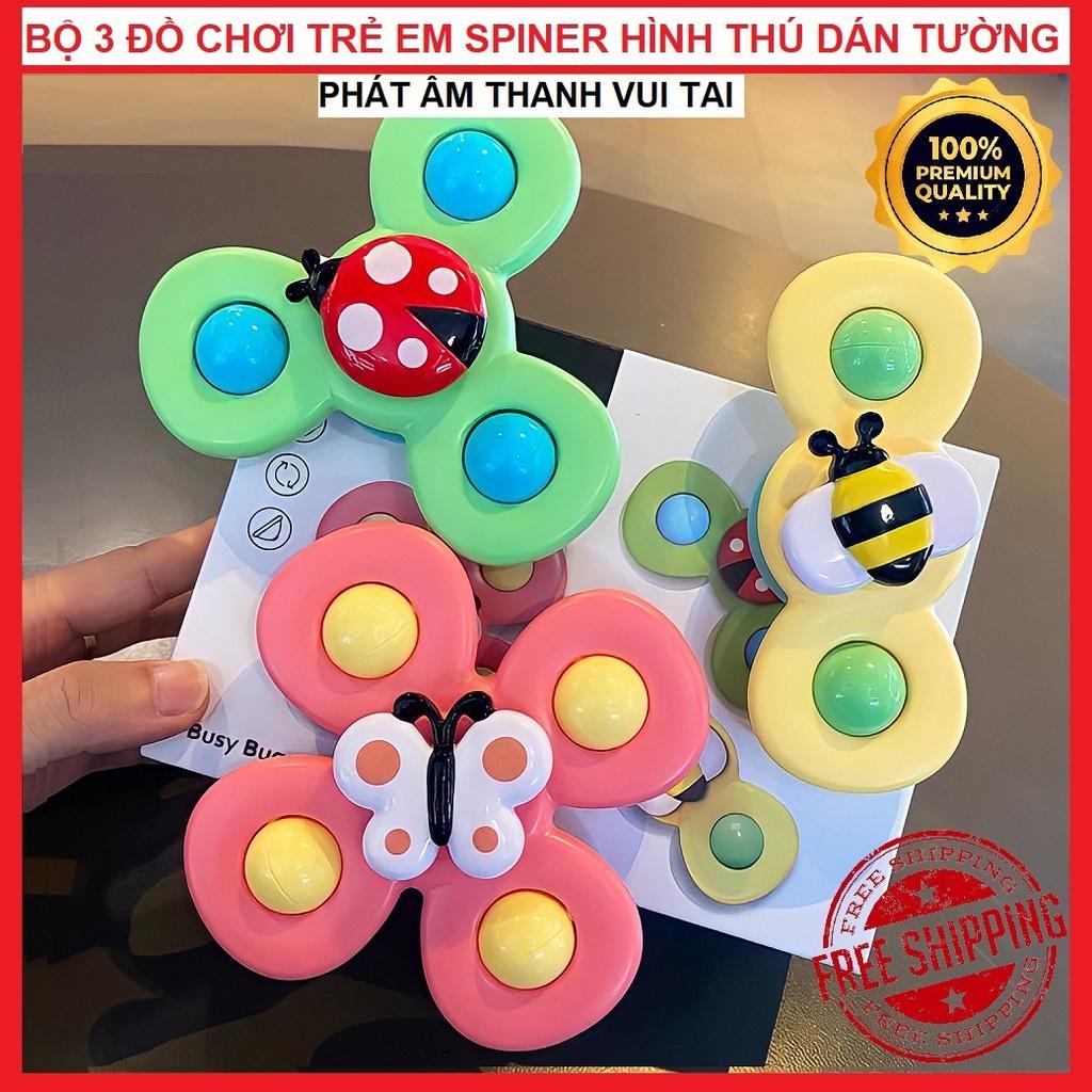 Đồ chơi con quay spinner vui nhộn cho bé, con quay spinner họa tiết hình côn trùng dễ thương