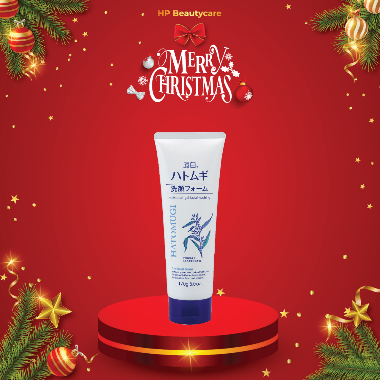 Sữa Rửa Mặt Hatomugi Facial Foam Dưỡng Ẩm Và Ngừa Mụn Chiết Xuất Hạt Ý Dĩ