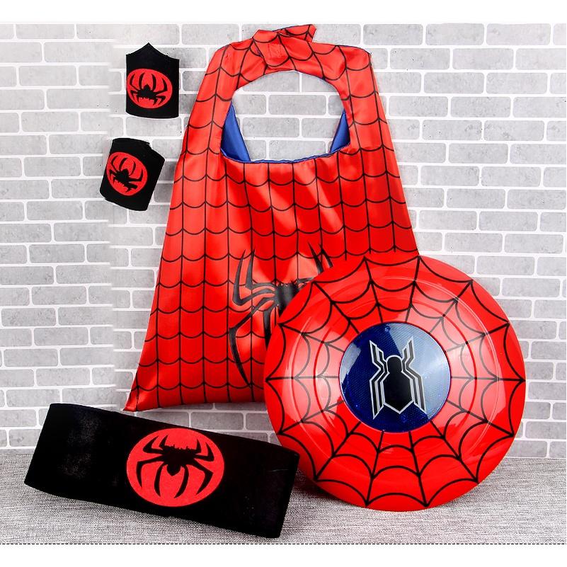 (Có Sẵn) Bộ Khiên Và Mặt Nạ Người Nhện Spider Man Có Nhạc Và Đèn Cực Kỳ Hấp Dẫn Cho Bé