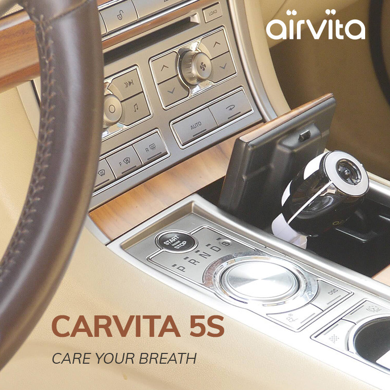 Máy lọc không khí ô tô ion âm Airvita Carvita 5S diệt khuẩn, khử mùi, khử khí độc | TOP 1 Hàn Quốc, Nhập khẩu chính hãng