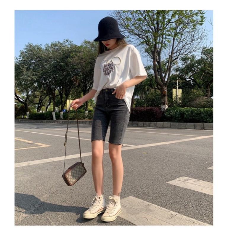 Quần Jeans Ngố BIG SIZE- LƯNG CAO - PHOM EO CAO TRÊN RỐN - Quần Jeans Lửng CO GIÃN
