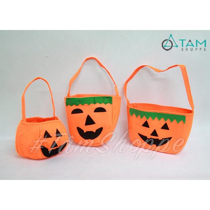 Túi đựng kẹo Halloween vải nỉ nhiều kiểu HLW-HDK-04