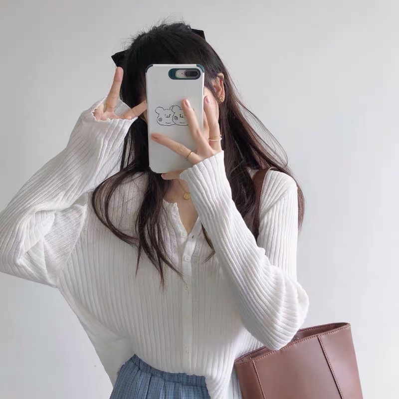 Áo len mỏng cardigan phong cách hàn quốc