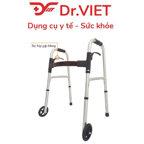 Khung tập đi W-8 (Hợp kim nhôm siêu bền, dễ gấp gọn và sử dụng, phù hợp cho người di chuyển khó khăn)