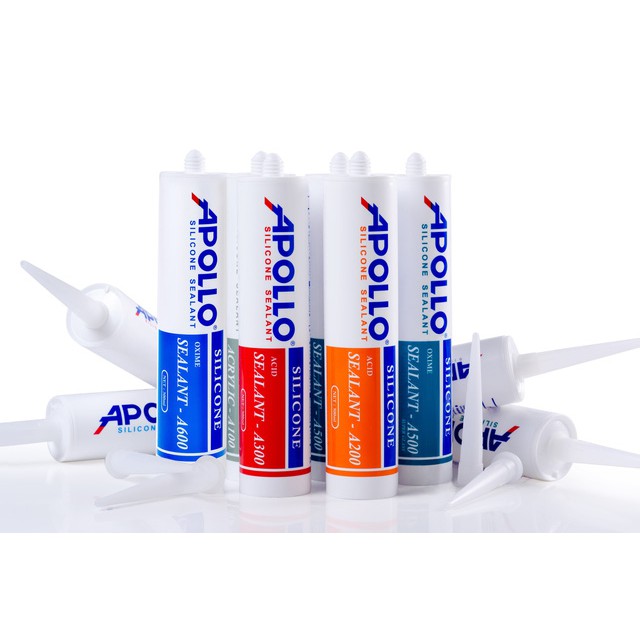 Keo Silicon Apollo A300 Chống Thấm Tốt, Bền Bỉ Keo Trong - Keo Trắng Đục - Keo Xám - Keo Đen - Trắng Trong