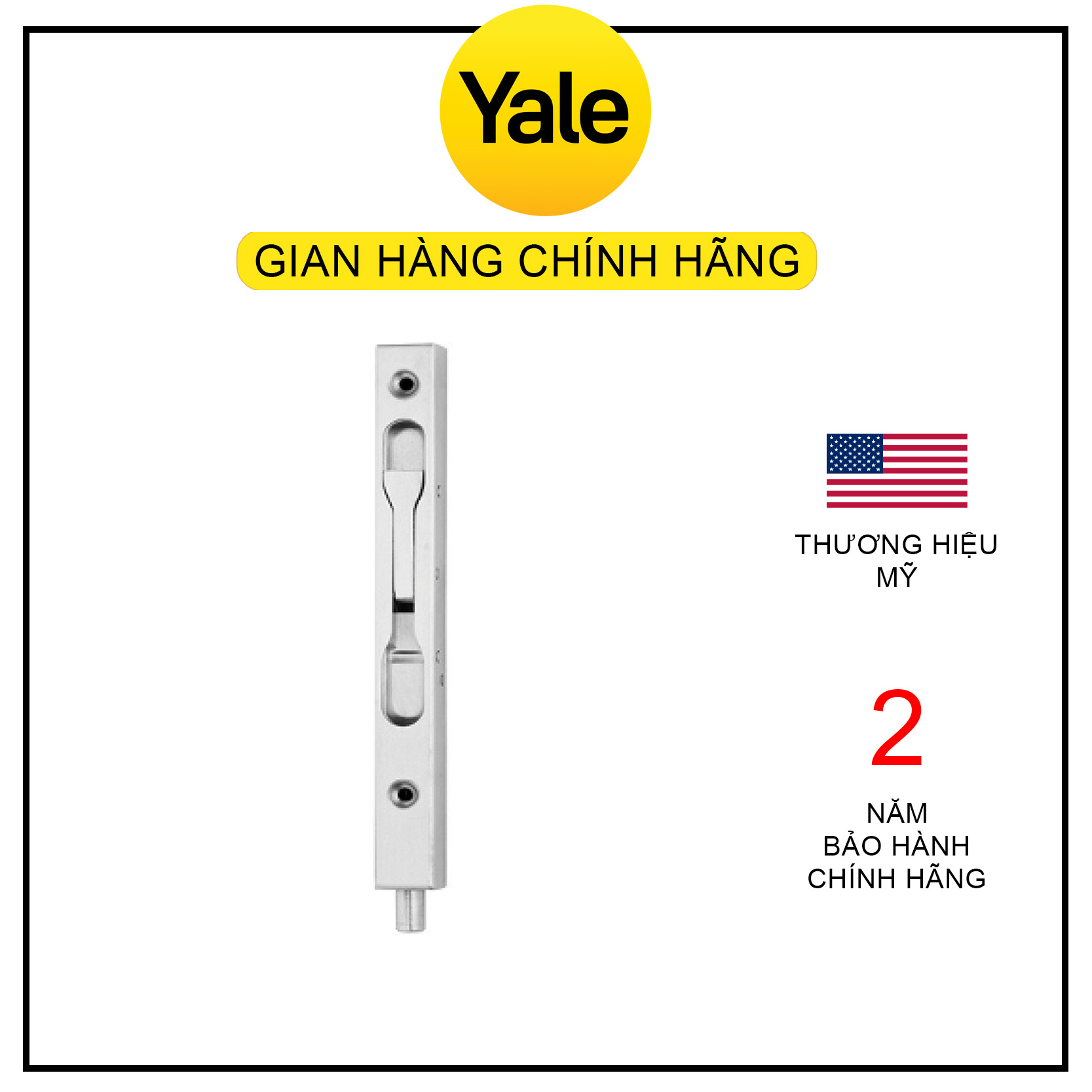 Chốt âm cho cửa gỗ Yale dòng YFB-020