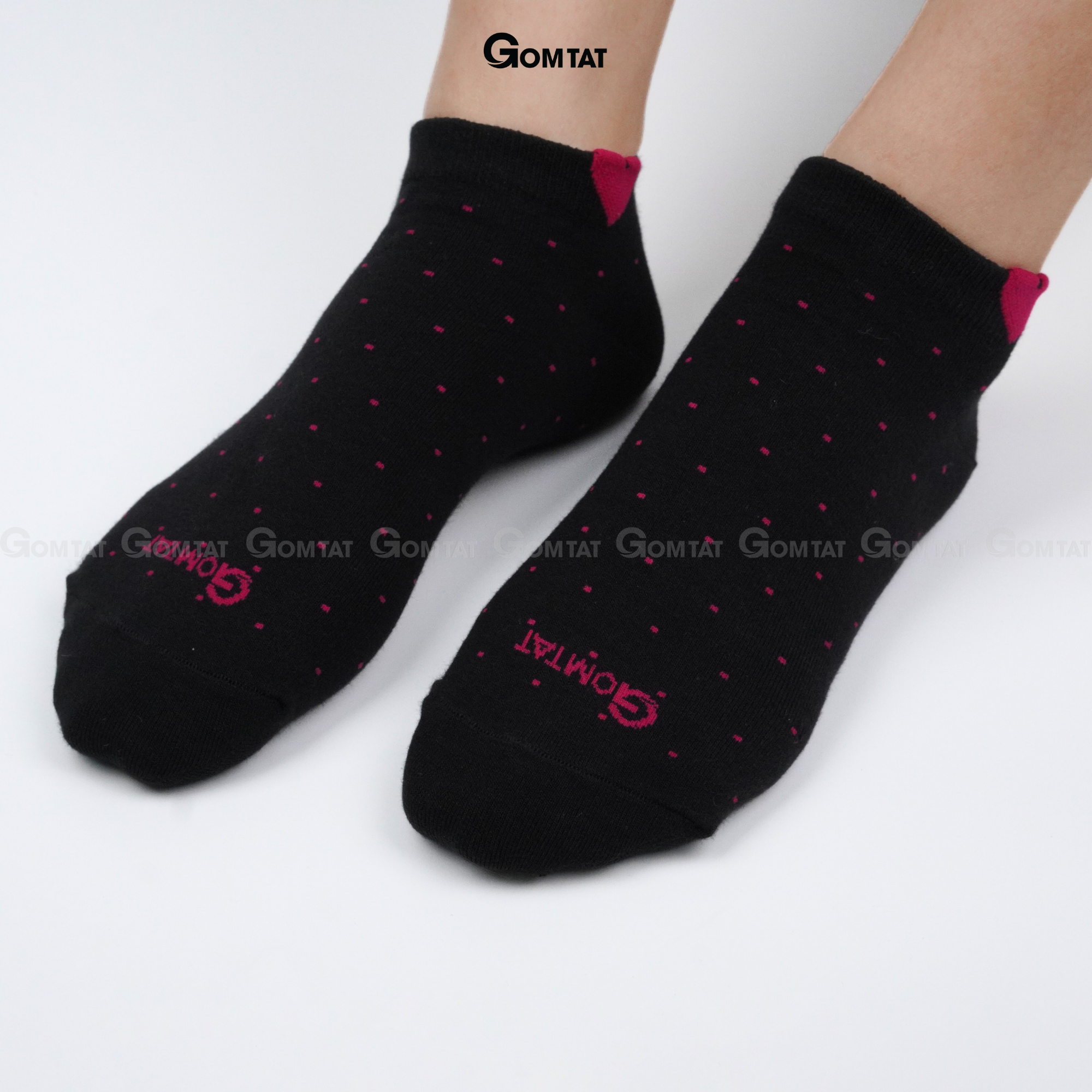 Vớ nữ cổ ngắn GOMTAT, tất nữ chất liệu cotton êm mềm, đi mát - NUNGAN-VSTAR-502