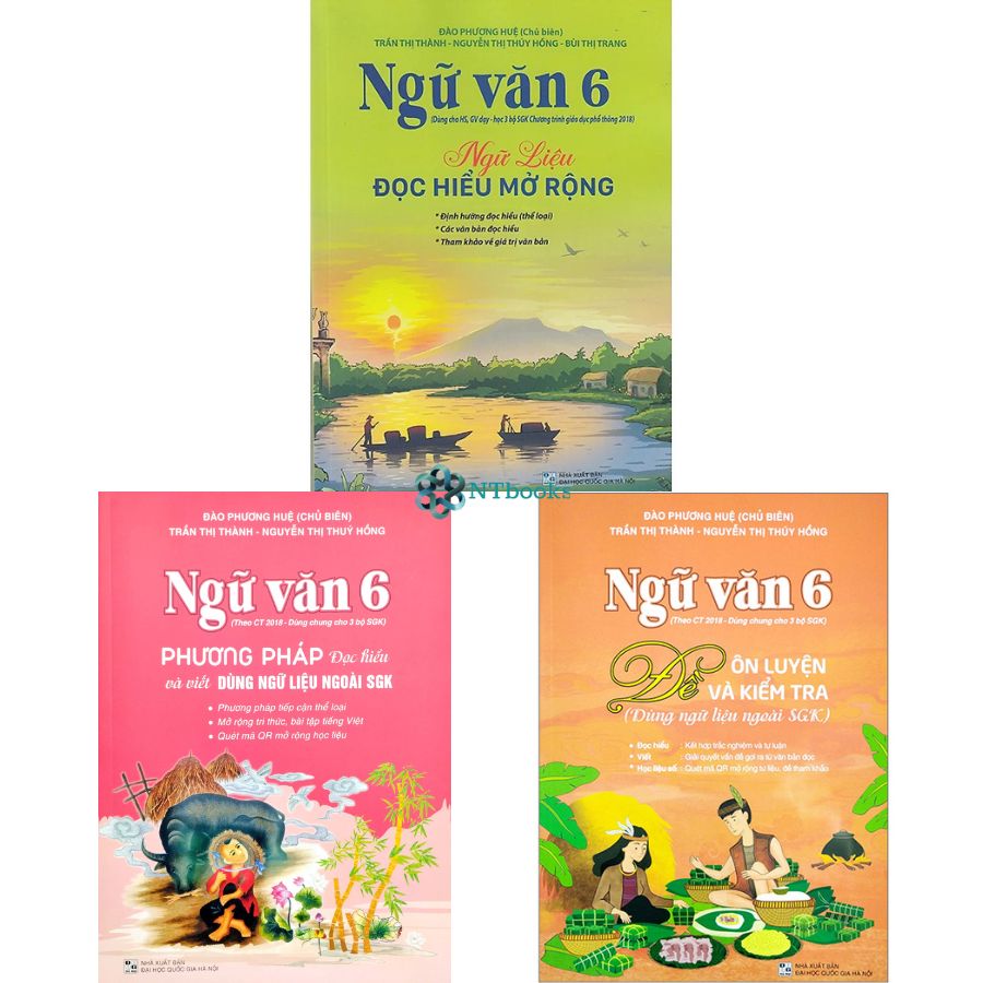 Combo 3 cuốn sách Ngữ Văn 6 - Đề ôn luyện và kiểm tra + Phương pháp đọc hiểu và viết + Ngữ liệu đọc hiểu mở rộng
