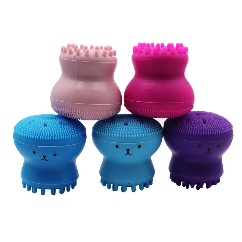 10 Chiếc Ốp Mặt Mút Rửa Tẩy Tế Bào Chết Tẩy Vệ Sinh Dễ Thương Hình Con Bạch Tuộc Rửa Mặt Massage Trị Lỗ Chân Lông Sữa Rửa Mặt