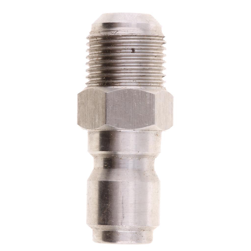 2Pcs 3/8" Quick Connector to 15mm Male Adapter Plug Set for Pressure Washer