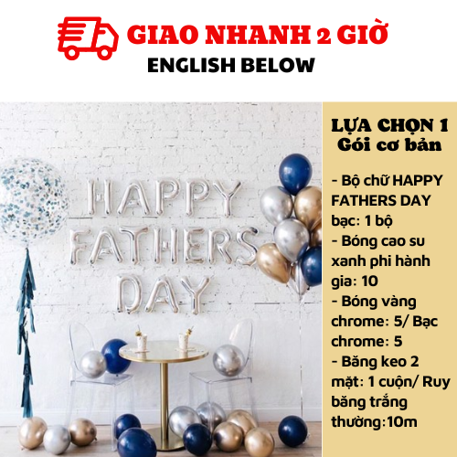 Bộ bong bóng trang trí ngày Father's Day balloon set mfd43