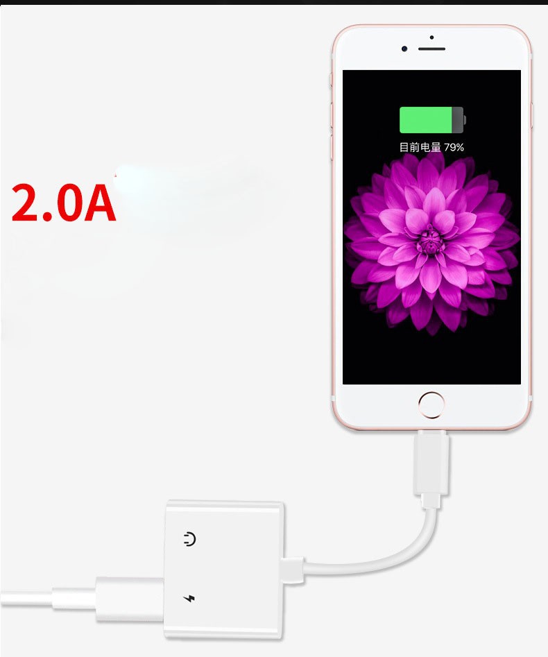 Cáp Chuyển Đổi Tai Nghe 3.5Mm Và Sạc Cho Iphone