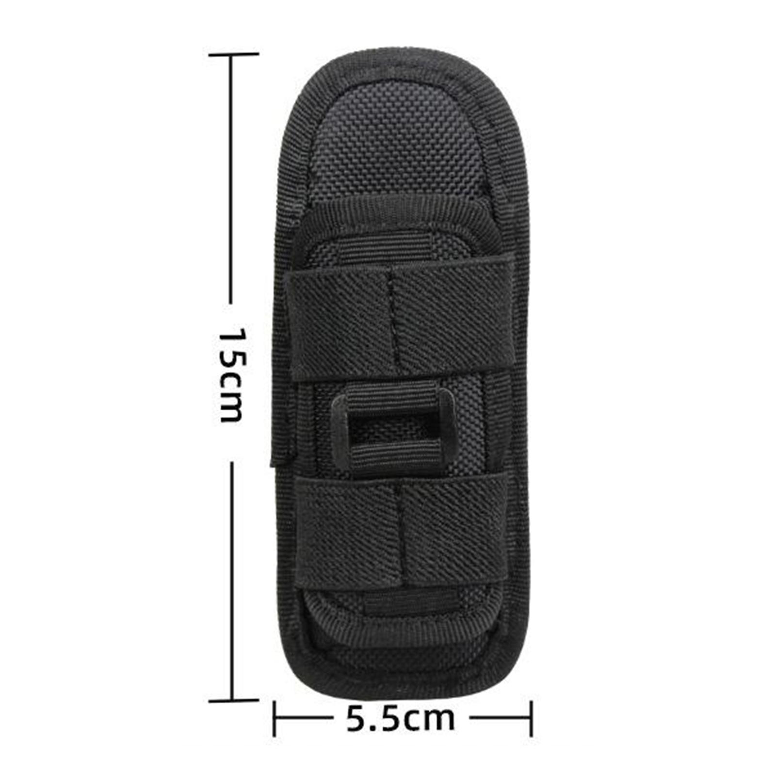 360° Rotating Flashlight Pouch Holster Holder Case Pouch with Belt Clip Duty