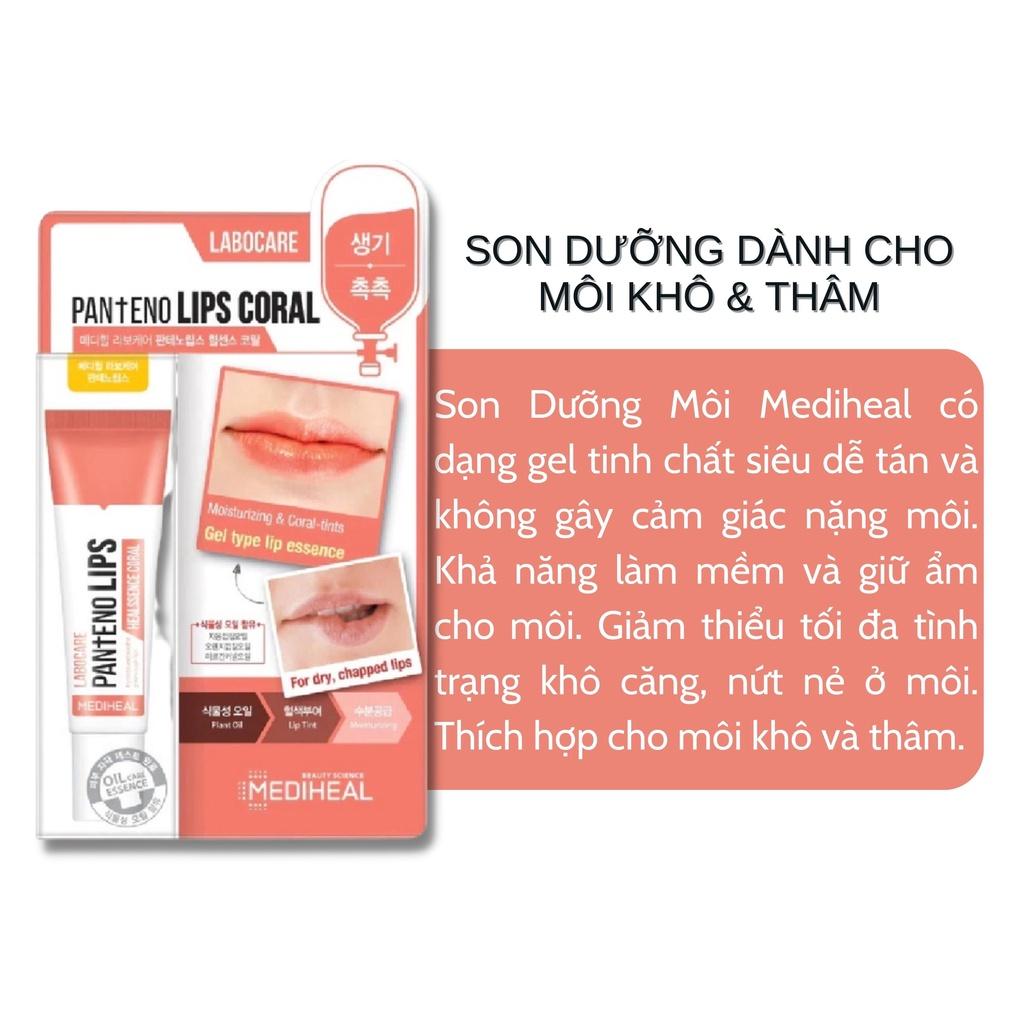 Son Dưỡng Môi Mediheal Ban Đêm Màu Cam Labocare Pantenolips Healssence Coral 10ml