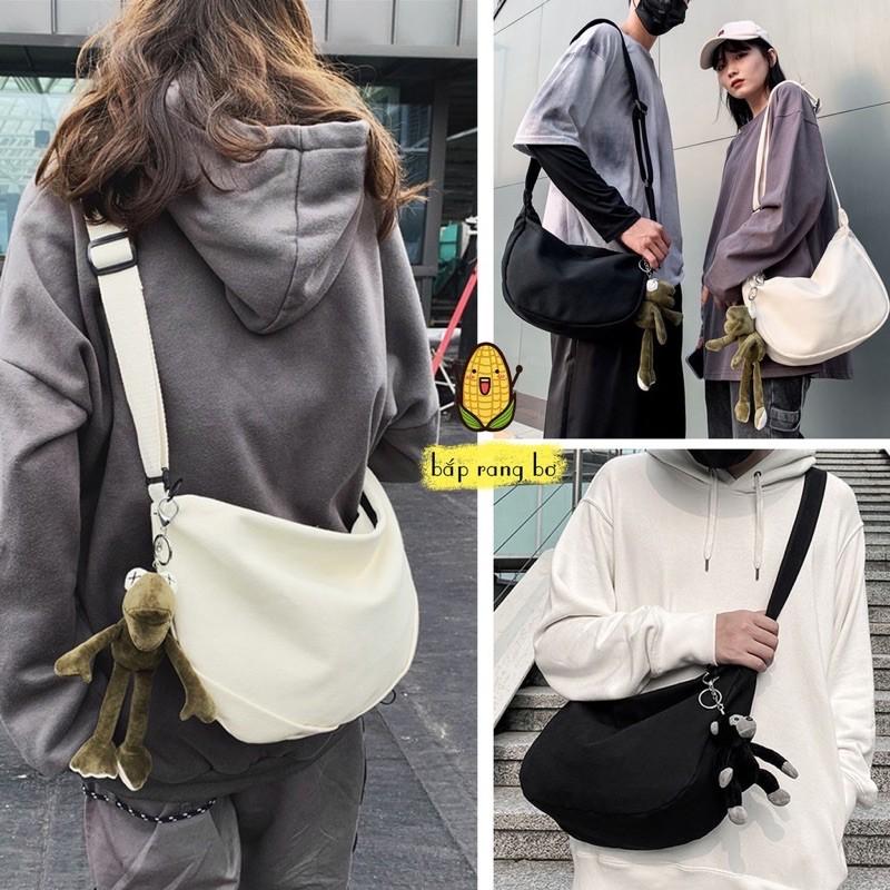 TÚI TOTE VẢI CANVAS ĐEO CHÉO UNISEX HÌNH BÁN NGUYỆT