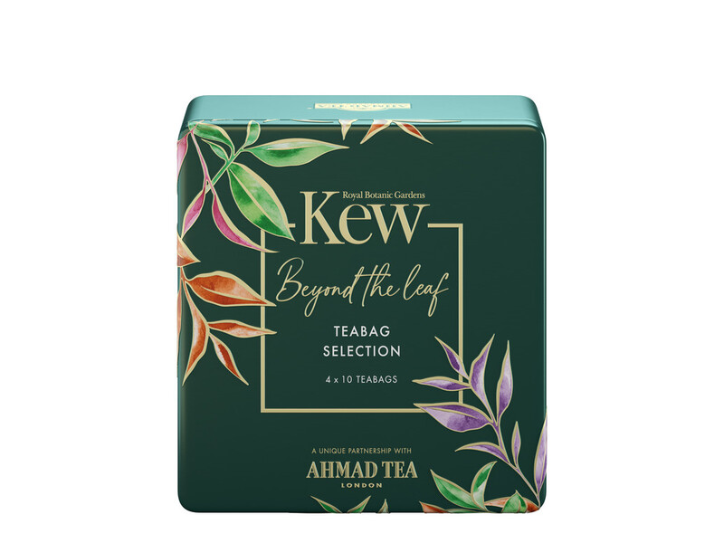 TRÀ AHMAD ANH QUỐC - KEW - BỘ SƯU TẬP 4 VỊ XANH hộp sắt vuông - Kew Selection