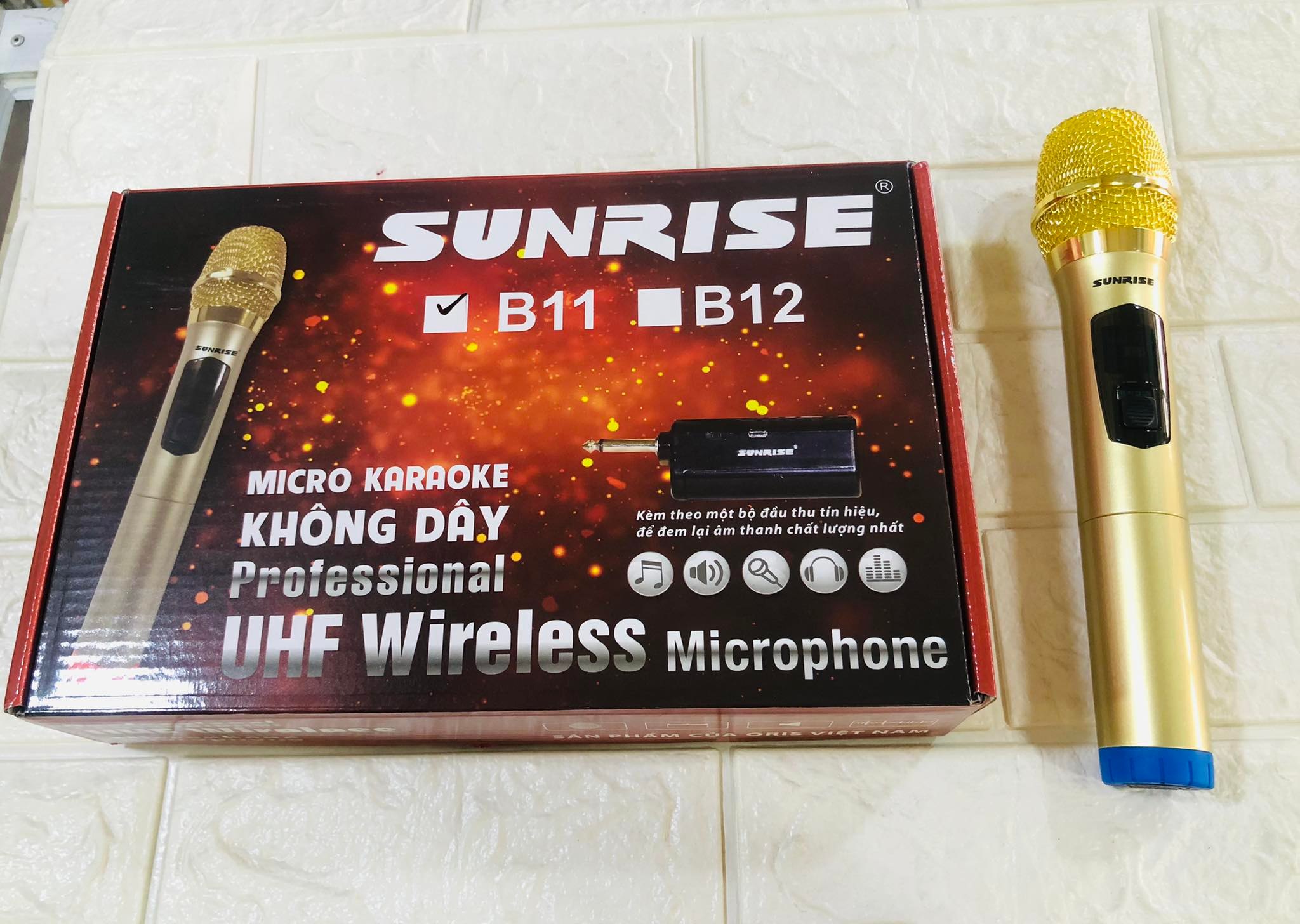 Hình ảnh Micro Không Dây Sunrise B11 Loại 1 Mic chống hú tốt,cực hút tiếng ca - HÀNG CHÍNH HÃNG