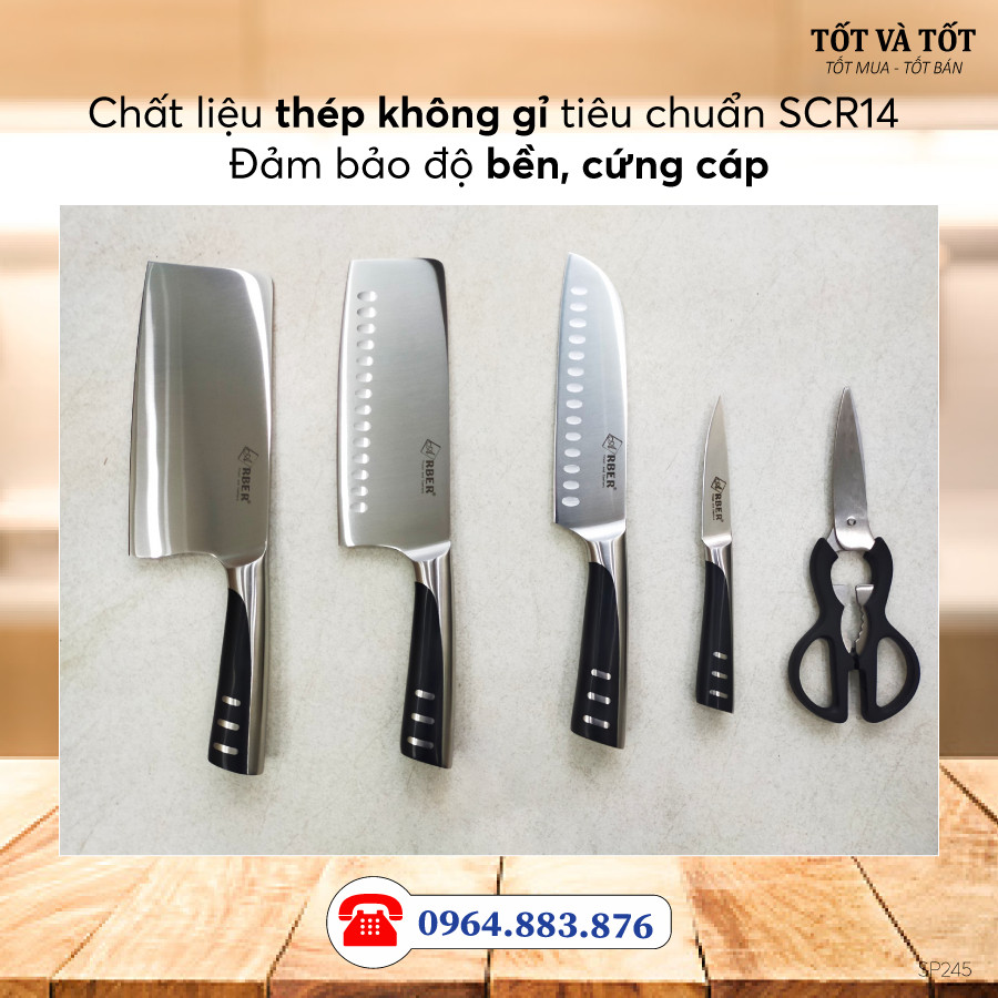 Bộ dao 5 món Arber AB 14-5 thương hiệu Đức