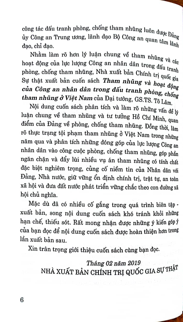 Tham nhũng và hoạt động của Công an nhân dân trong đấu tranh phòng, chống tham nhũng ở Việt Nam