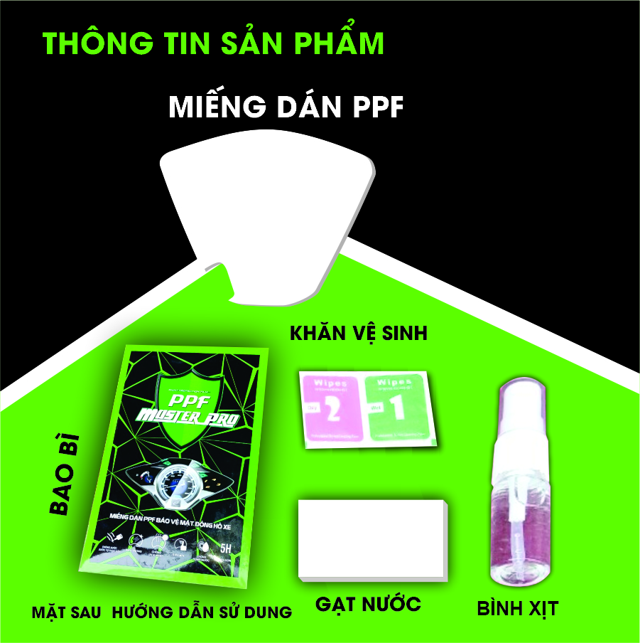 Miếng Dán PPF Bảo Vệ Mặt Đồng Hồ Xe Lead 2020- 2023 | Chất Liệu Film PPF