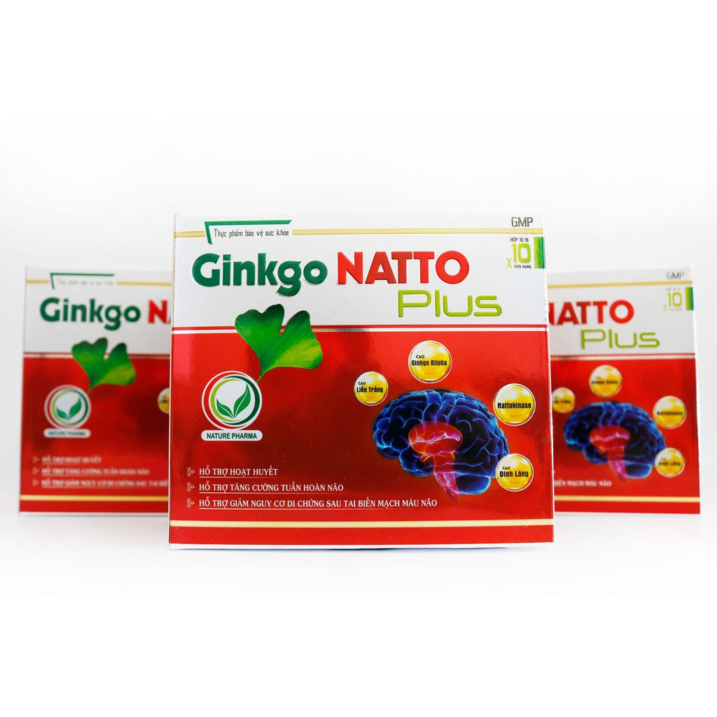 Hoạt Huyết Dưỡng Não Ginkgo Natto Plus Hỗ Trợ Tăng Cường Tuần Hoàn Máu Não, Bổ Não - Greenmec