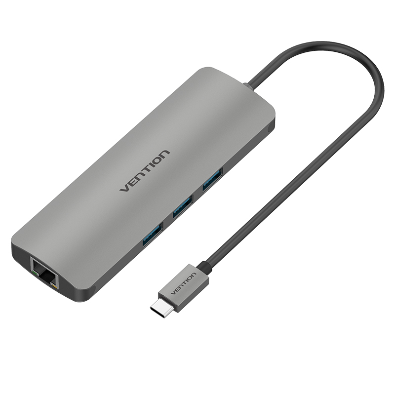 Cáp chuyển đổi Type-C sang Lan + 3 cổng USB 3.0 hàng chính hãng Vention