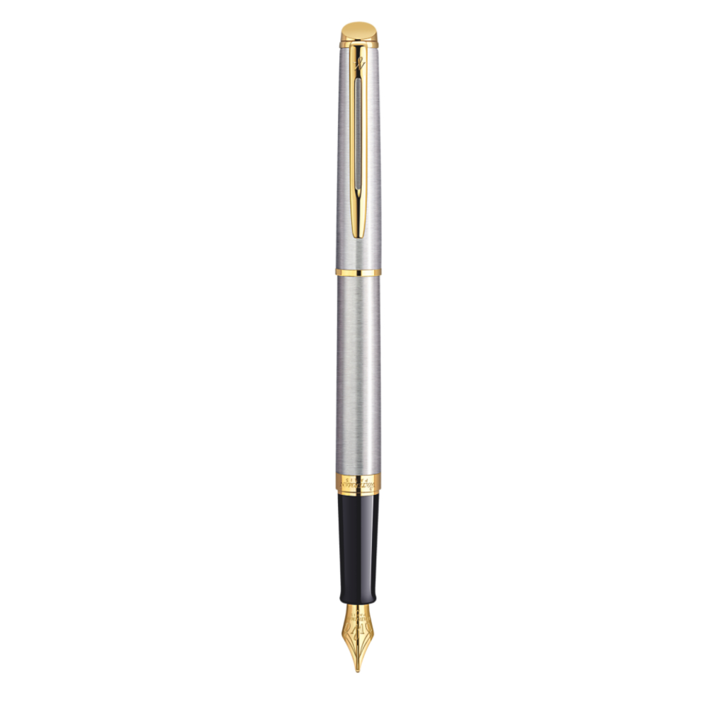 Bút Ký Bút máy waterman Hemisphere 10 vỏ thép cài vàng Kèm Túi Giftset Cao Cấp , Dành Cho Doanh Nhân Khẳng Định Đẳng Cấp Cá Nhân