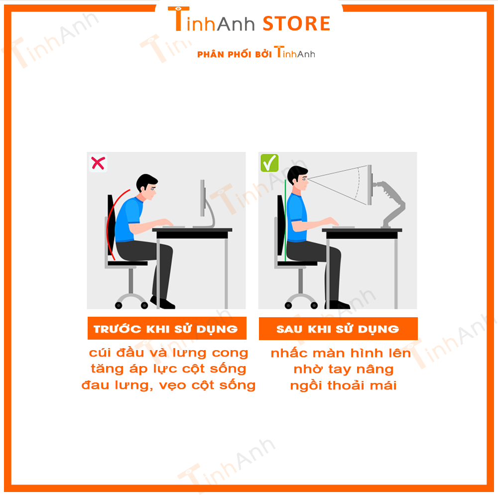 Giá Treo 2 Màn Hình Arm màn hình kép NB F160 17-27 inch, Giá treo màn hình đôi, giá đỡ màn hình tải trọng 9kg mỗi bên - Hàng Nhập Khẩu