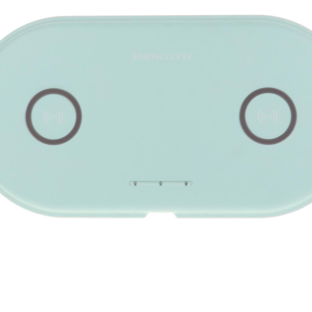 5W QI Dual Wireless Charger Pad Fast Charging Dock for Phone