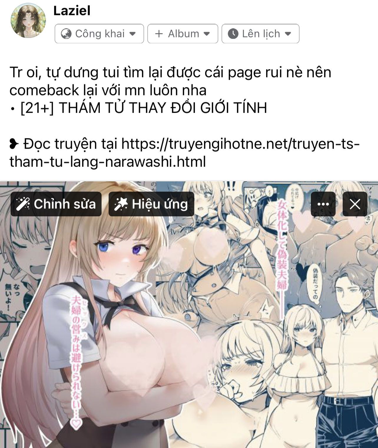 [21+] thám tử thay đổi giới tính chapter 1.2 18