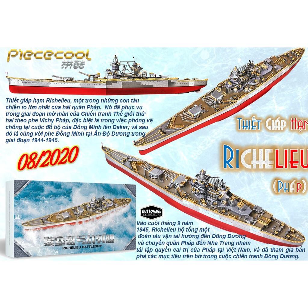 Mô Hình Lắp Ráp 3d Thiết Giáp Hạm Richelieu – Pháp