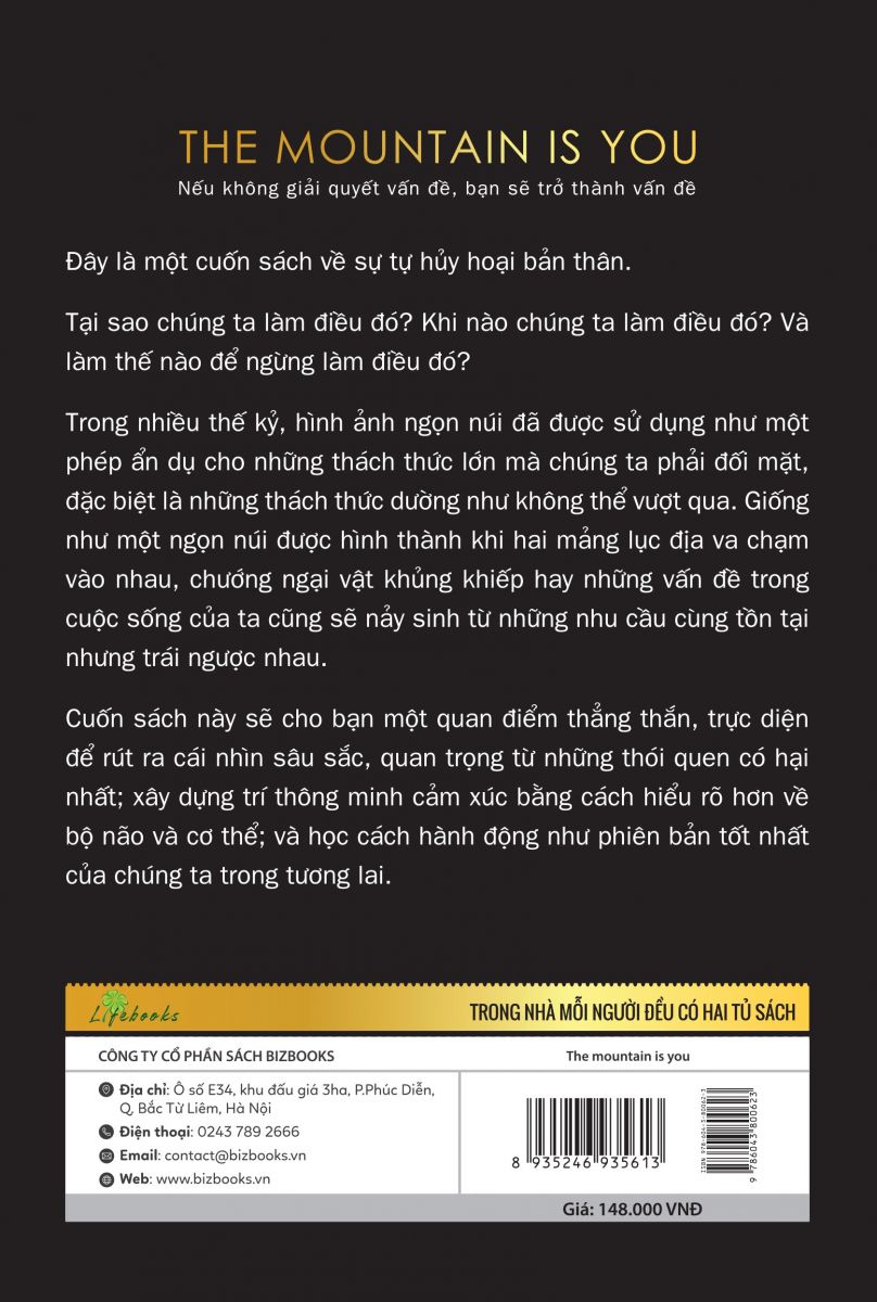 Sách THE MOUNTAIN IS YOU - Nếu Không Giải Quyết Vấn Đề, Bạn Sẽ Trở Thành Vấn Đề - BẢN QUYỀN