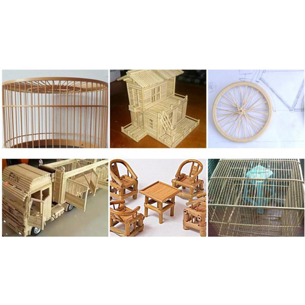 100pcs Wooden Dowel Rods 6 inch - 4mm Hardwood Dowels - Craft Dowels for Woodworking Project