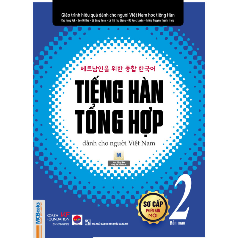 Giáo trình tiếng Hàn tổng hợp dành cho người Việt Nam – Sơ cấp 2 (Tặng Bookmark dễ thương)