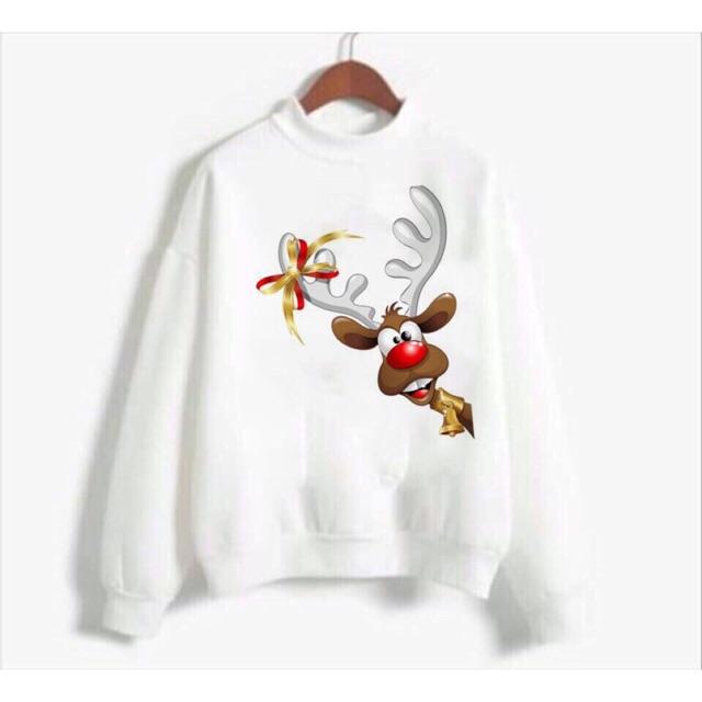 Áo nỉ sweater nam nữ tuần lộc có bigsize
