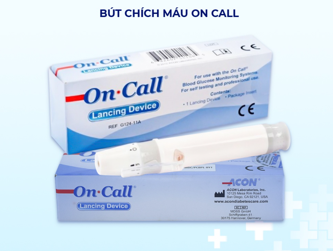 [Chuẩn ON CALL PLUS ] Bút chích lấy máu ON CALL PLUS để đo đường huyết tiểu đường, BH 1 năm chính hãng