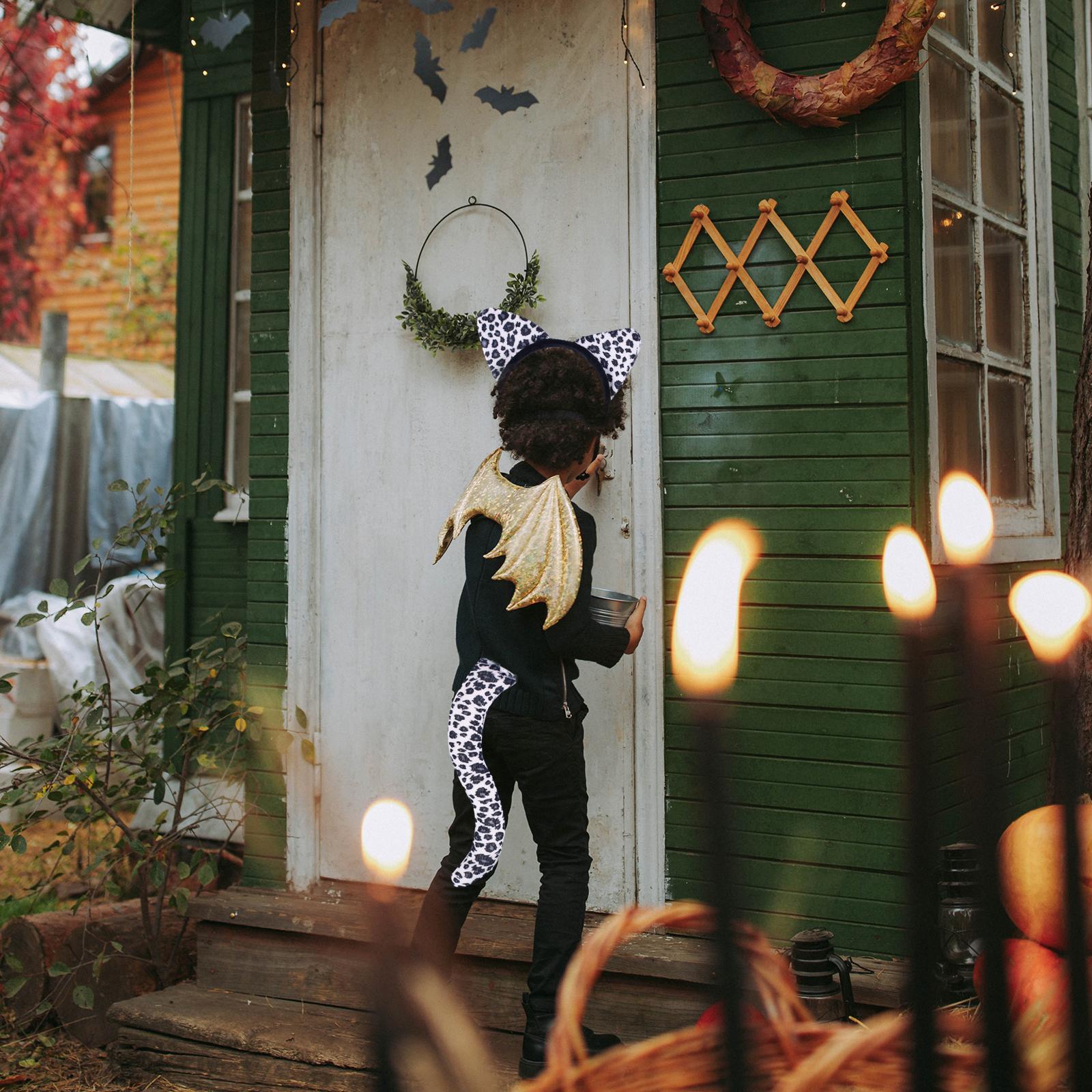 Black Leopard Ears and Long Tail Cosplay for Performance Prom Birthday Gifts