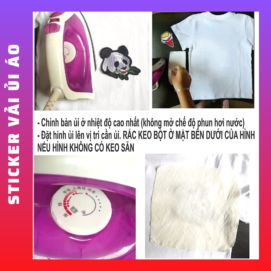 Sticker Patch Ủi Quần Áo,BALO phụ kiện thời trang dùng để trang trí quần áo !