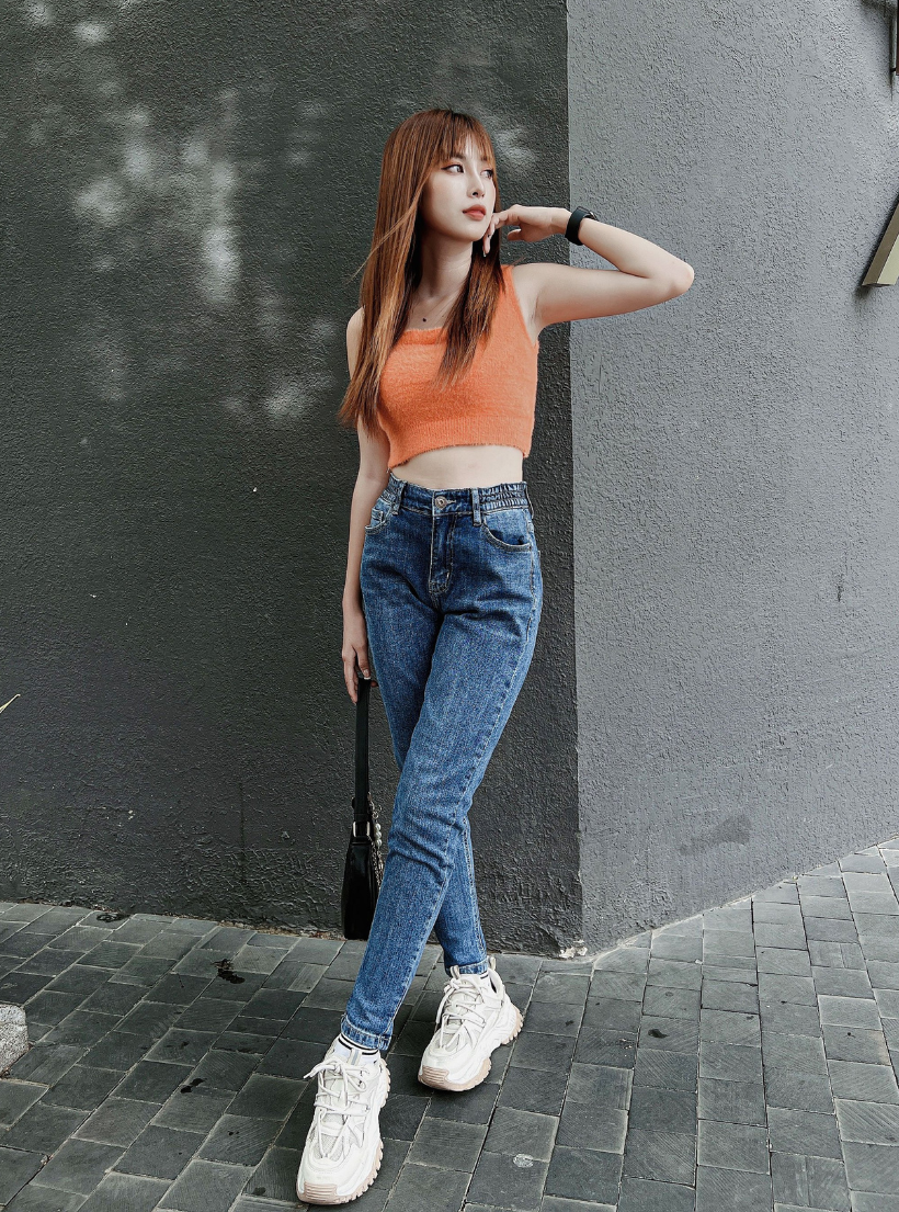 Áo croptop 3 lỗ lông mịn freesize HQJeans mẫu mới